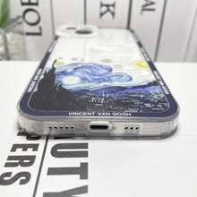 Funda de Teléfono de Arte Estético de Van Gogh Compatible con  16 15 14 13 12 11 Pro Max XS X XR SE 78 Plus Mini Funda Girasoles La Noche Estrellada, Funda Compatible con  17,  17 Pro,  17 Pro Max - 04 - Ver 5