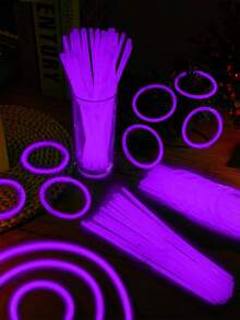 Purple 15/50/100 String Fluorescent Light Rods. These Are Lighting Fixtures That Can Emit Light In The Dark And Are Used For Decorative Lighting. Their Continuous Lighting Duration Ranges From 8 To 12 Hours And They Can Emit Light. - Purple - View 3
