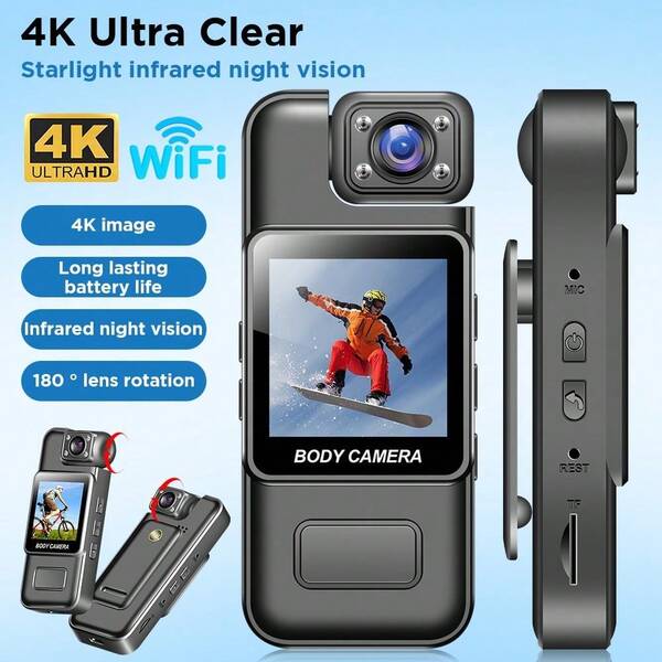 4K 2K 1080P HD Mini Camera Portable Digital Video Recorder Body Cam Infrared Night Vision Bike Camcorder Sports DV