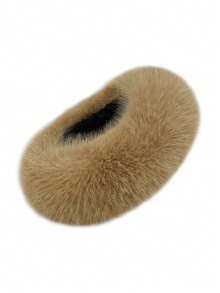 1pc Autumn And Winter Furry No Hollow Top Hat Hair Accessories Loop Fur Thickened Imitation Fox Fur Hat Loop Warm Fake Hair With Hat For Women, Plush Headband, Hollow Top Hat, Warm Fall Hair Band For Vacation Outfits Woman Women Bandanas Winter Plush Head Scarf - Multicolor - View 6