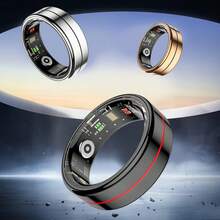 خواتم ذكية جديدة للرجال والنساء مع متتبعات اللياقة البدنية، بطارية لمدة 7 أيام، تتبع النوم/الخطوات/السعرات الحرارية، متتبع صحة متوافق مع iOS و Android - هدية مثالية للأصدقاء والعائلة