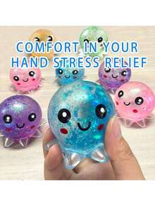 1/2/5 cái Đồ chơi cảm giác Bạch tuộc đường, Bóng bóp xả stress với bên trong dính, Quà sinh nhật, Đồ nhồi hộp kho báu, Đồ chơi giảm căng thẳng quà tiệc sinh nhật, Đồ nhồi túi quà, Đồ nhồi piñata, Đồ nhồi túi quà tặng - Nhiều màu - Xem 3