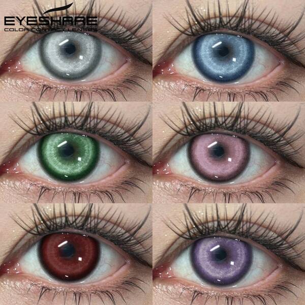  Lentilles de cosplay folles Eyeshare pour Dracula Halloween. Lentilles de contact de couleur pour les yeux de vampire rouges. Lentilles de maquillage anime bleu, rose, vert. Utilisation annuelle, 14,5 mm. Costume d'Halloween, cosplay