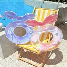 Crianças anel de natação crianças bebê lantejoulas pétalas sereia axilas anel assento pára-sol - 70cm sereia borboleta rosa - Visão 3