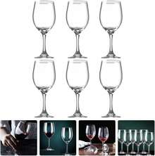 Set Of 6 Plain Glass Water Wine Glasses 330ml - Trong suốt - Xem 4