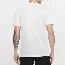 Dri-Fit Solid Logo Casual Sports Short Sleeve Tee Men Tops White - Multicolor - View 3