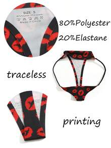 Random 14 Pieces Of Women's Printed Panties, Briefs Or Thongs, Seamless, Breathable And Comfortable Printed Underwear - 彩色 - 查看 6