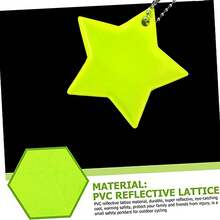 20/40pcs Reflective Star Outdoor Sports Pendant, Suitable For Night Travel, High Visibility Reflective, Backpack, Bag Pendant, Keychain Accessory - Multicolor - View 7
