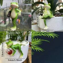 [Casual Beverage] Resin Casual Beverage Frog Style Home Decoration Ornament| 1pc| Resin| Casual| Home Decor, Fireplace, Bedroom, Living Room, Center Decoration, Office, Kitchen Decoration - 啤酒蛙 - 查看 4