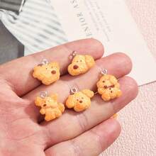 5/10pcs Cute Cartoon Dog Resin Pendant, Cookie Dog Design, For DIY Earrings, Necklaces, Keychains, Handmade Accessories - Puppy Pendant - View 7