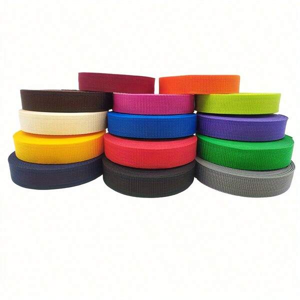 1 Rolle, 10 Meter lang, 2,5 cm breit, Gurtband für Taschenkanten, Tragegriff für Boxen, Gürtel als Bekleidungszubehör, lässiger Rucksackgurt, Dekorationszubehör, Outdoor-Bindegurt