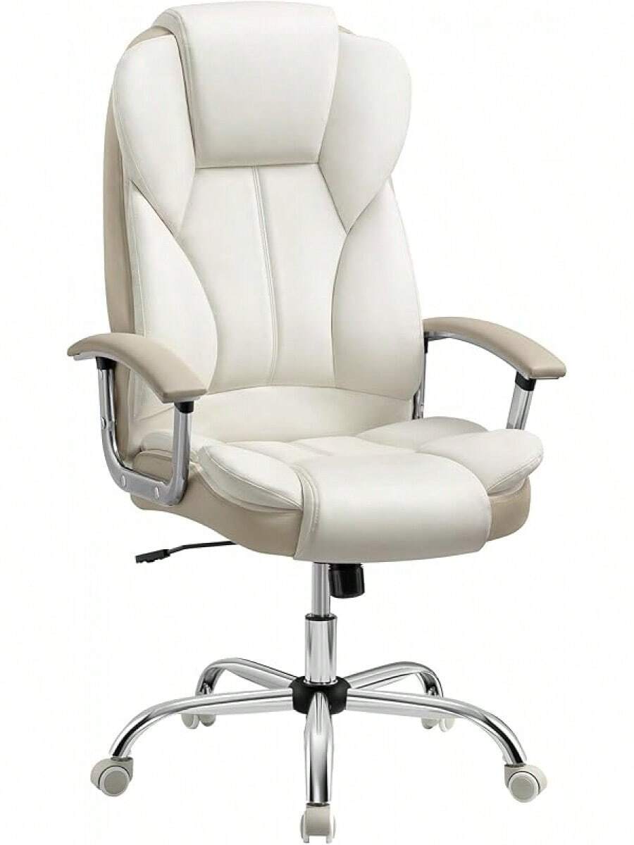 Gaming Chairs - Cream White, Camel Brown - View 1