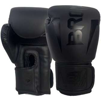 BRONJEE Brand PU Leather Gloves 12-88 Years Old Training Gloves Adult Matte Black Professional Boxing Gloves 8oz 10oz 12oz 14oz 16oz Muay Thai Training Punching Bag Gloves Combat Mma Boxing Kicking Fighting Gloves
