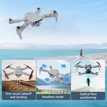 TOKQI Drone cuadricóptero E99 PRO 720P FPV con pantalla de control remoto y cámaras duales - Volteretas de 360°, retorno con un solo botón, video en tiempo real por WiFi, mantener altitud, adecuado para principiantes y adultos, diseño plegable (gran regalo para vacaciones) - Multicolor - Ver 7