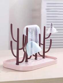 1pc Baby Bottle Drying Rack With Tray, Large Capacity Bottle Drying Rack For Quick Draining And Drying, Detachable Stand Design, Excluding Bottles And Nipples - Multicolor - View 6