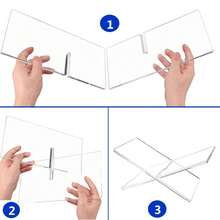 1 pièce Support de livre en acrylique, support, support de livre de table de café, support de livre de cuisine pour la cuisine, la maison, la décoration de table, support d'affichage de gros livre ouvert pour livre de cuisine, livre d'art, bible, livre d'invités