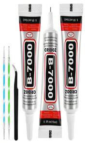 Cridoz B7000 Jewelry Glue For Rhinestones,10Pack Flexible Super Glue Gel With Precision Tip Multi Function Clear Gem Glue Fabric Adhesive For Cloth Metal Stone Bead Jewelry Making Wood Glass - MàuA - Xem 1