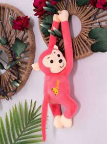 قطعة واحدة دمية قرد قطيفة مخصصة جميلة، دمية قرد متعددة الوظائف، دمية قرد طويلة الذراع ناعمة ممتلئة، وسادة على شكل قرد، ديكور ستائر، هدية عيد ميلاد، خيارات الألوان: الوردي، الأصفر، الأزرق، الأحمر، البني