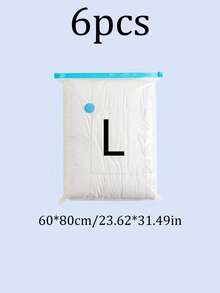 6/3/1pcs Minimalist Vacuum Compression Bags, Clear Airtight Storage Bags For Clothes, Bedding, Pants, Socks, Sweaters, Suitable For Home Closet, Wardrobe, Travel Luggage, Back To School, Halloween Costume Storage, Christmas Outfit Organization, Holiday Gifts