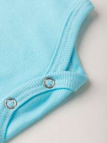 Kit Bebê (10 Peças) Body Canelado Turquesa Manga Longa (RN/P/M/G) - Azul Petróleo - Visão 4