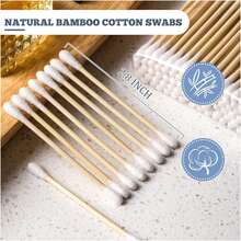 200pcs 400pcbamboo Swab, And Natural Swab, Suitable For Ears, Hygiene, Beauty - Round Head, Thick And Sturdy Bamboo Stick - Multicolor - View 5