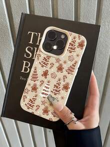 1 件白色圣诞姜饼人图案全覆盖 TPU 防震手机壳，适用于 16、15、14、13、12、11 Pro Max 等系列 - 彩色 - 查看 3