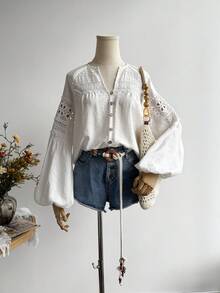 Rusttydustty Camicia casual a maniche lunghe di dimensioni standard per le donne, adatta per vacanze boho, Pasqua, spiaggia, festival musicali alle Hawaii, vacanze tropicali