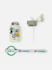 Balabala Kids Thermos Cup 316 Stainless Steel Animal Ear Straw Bottle