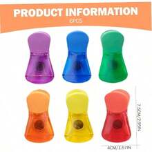 Magnetic Chip Clips 1pc Chip Clips Bag Food Transparent Bag For Chips Multi-Function Colorful Food