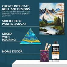 Acrylic Varnish Set - Water-Based Sealant, Super Glossy, UV Resistant, Anti-Cracking, Suitable For Wood, Clay, Painting, Metal, Plastic, Leather And Textile Arts And Crafts - White - View 4