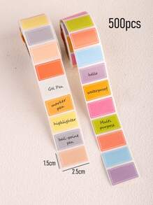Approx. 500pcs Colorful Label Stickers, Waterproof Self-Adhesive Labels, Handwritten Name Tags, Index Stickers, Organization & Classification Stickers, Size: 2.5cm X 1.5cm - Multicolor - View 4