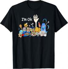 I'm Ok Lunch Lady School Funny Cafeteria Crew Teacher Women T-Shirt - 黑色 - 查看 1