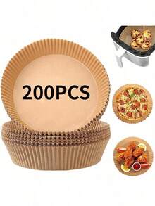 100pcs Air Fryer Parchment Paper Liners, Disposable Air Fryer Liners, Oil-Proof & Waterproof Air Fryer Basket Liners, 6 Inch, 100/50/25 Sheets Pack, Default OPP Packaging, 6 Inch Non-Stick Round Baking Paper, Compatible With Most Air Fryers, Halloween, Christmas, Birthday, Wedding Gift, Air Fryer Accessories, Baking, Kitchen Supplies - Multicolor 1 - View 12