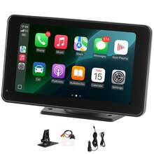 Wireless Car Stereo, 7-Inch HD Portable Radio Touch Screen Compatible With Apple CarPlay & Android Auto, CarPlay Screen With Backup Camera, Voice Control, Mirror Link, Bluetooth, GPS Navigation - 7 inch - Xem 8