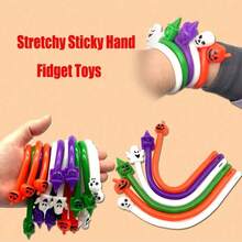 1/6/12/24/48 Pack Halloween Stretchy Strings Fidget Toys, Sensory Toys For Kids, Adults, Squeeze Toy, Stress Relief, Perfect For Party Favors, Trick-Or-Treat Goodies,Birthday Gifts, Halloween Party Decorations, Random Style And Color
