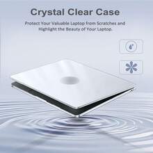 2pcs Compatible With MacBookAirPro Plastic Hard Shell Transparent Crystal Protective Case