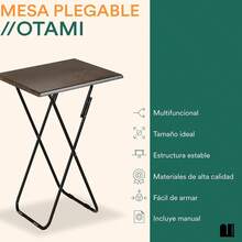 MUBSON Mesa Auxiliar Plegable Multiusos para Recamara, Sala, Camping yás de Madera MDF de 48 x 37.Desayunador o Mesa para Laptop Otami con Altura de 64.Mesa para TV Café - 1 - Ver 2