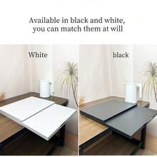 1 pezzo Portaoggetti da cucina multifunzione con ripiano estraibile - Supporto in acciaio al carbonio per forno a microonde, tostapane, bollitore e pentole, montaggio a parete, larghezza regolabile