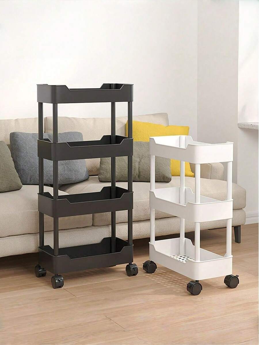1 szt. Wózek łazienkowy Slim Storage, ruchoma wąska półka podłogowa - Wielokolorowe - Zobacz 1