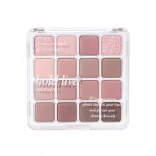Bảng phấn mắt HOLD LIVE 16 màu, gồm các tông màu lì và nhũ gồm đào, dưa gang, xanh dương, hồng phấn - H03 - Xem 5