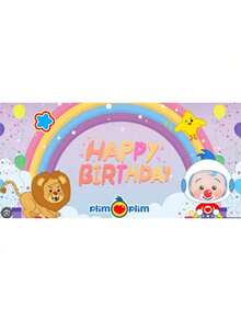 Plim Background Birthday Party Photography Cartoon Photo Background Rainbow Vinyl Desktop Banner Decoration Supplies 02 - 白色4 - 查看 5