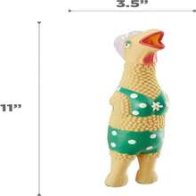 Outward Hound By Charming Pet Squawkers Grandma Hippie Chick Latex Squeaky Rubber Chicken Dog Toy, Funny Interactive Holiday Toy For Dogs, Large Size - ColorB - 查看 6