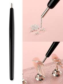 12颗金色银色半圆形钢珠美甲装饰，磁性钢珠美甲笔，迷你小号不锈钢鱼子酱珠微珠吊坠凝胶指甲油贴片美甲用品 - 彩色 - 查看 5