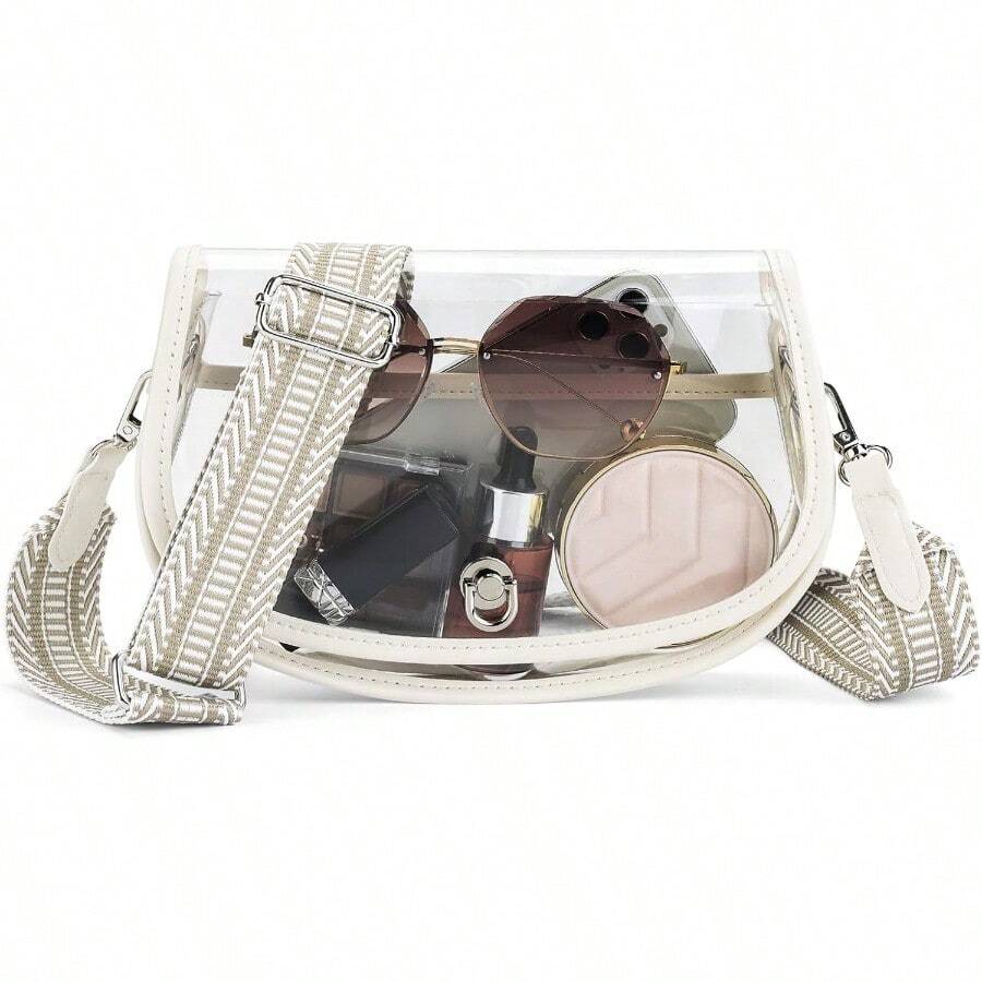 Clear Crossbody Bag Stadium Approved For Women Clear Bags For Stadium Eventsclear Purse For Concerts - 乳白色 - 查看 1