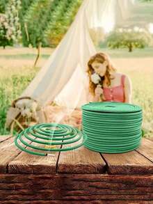 20/40 piezas Espiral de incienso de citronela de hierba de limón, apto para uso en exteriores - Aromaterapia de citronela de hierba de limón - Tiempo de quemado de 3-4 horas - Excelente para el borde de la piscina, patio, porche, terraza, camping y senderismo, accesorios de camping, diseño de espiral, quema lenta