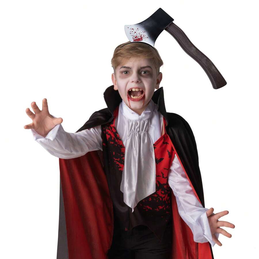 1PC Halloween Headband Costume Accessories Bloody Weapon Plastic Knife Party Decorations Cosplay Props Toys For Men Women Teens