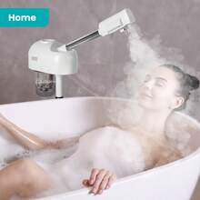 Facial Steamer With Hot Mist Function Hot/Cold Spray UV Ozone Facial Steamer Beauty Salon Spa Skin Care Pro Equipment - White - 美規A型插(110-127V) - 查看 8