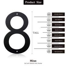 5 Incn Metal Aluminium House Numbers Letters, Black House Address Letters, Outdoor Mailbox Numbers, Modern Metal Address Number Letter For Homes, Apartments, Farms