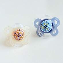 1 件/2 件硅胶婴儿奶嘴带防尘罩，100% 硅胶奶嘴安抚矫正婴儿奶嘴，新生儿必备品，温和呵护宝宝肌肤 - 彩色 - 查看 8