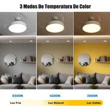 Ventilador de Techo con Luz LED 70W, Motor DC Silencioso, 6 Velocidades, 3 Colores de Luz, Función Reversible - Clásico - Ver 8